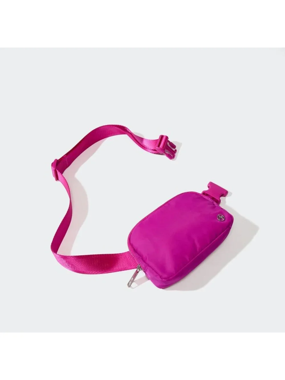 Men's Grape Purple Crossbody Belt Bag Wide Zipper Adjustable Strap 3-Pockets